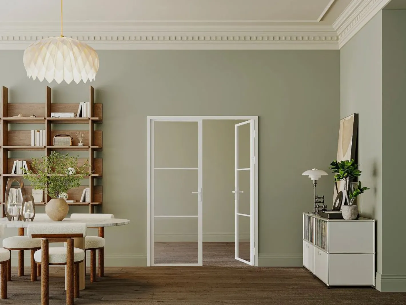 Vente-unique Puerta Con Marco|Bloque de puerta doble reversible - vidrio templado - 2 x Alt. 204 x An. 83 cm - - MASERU