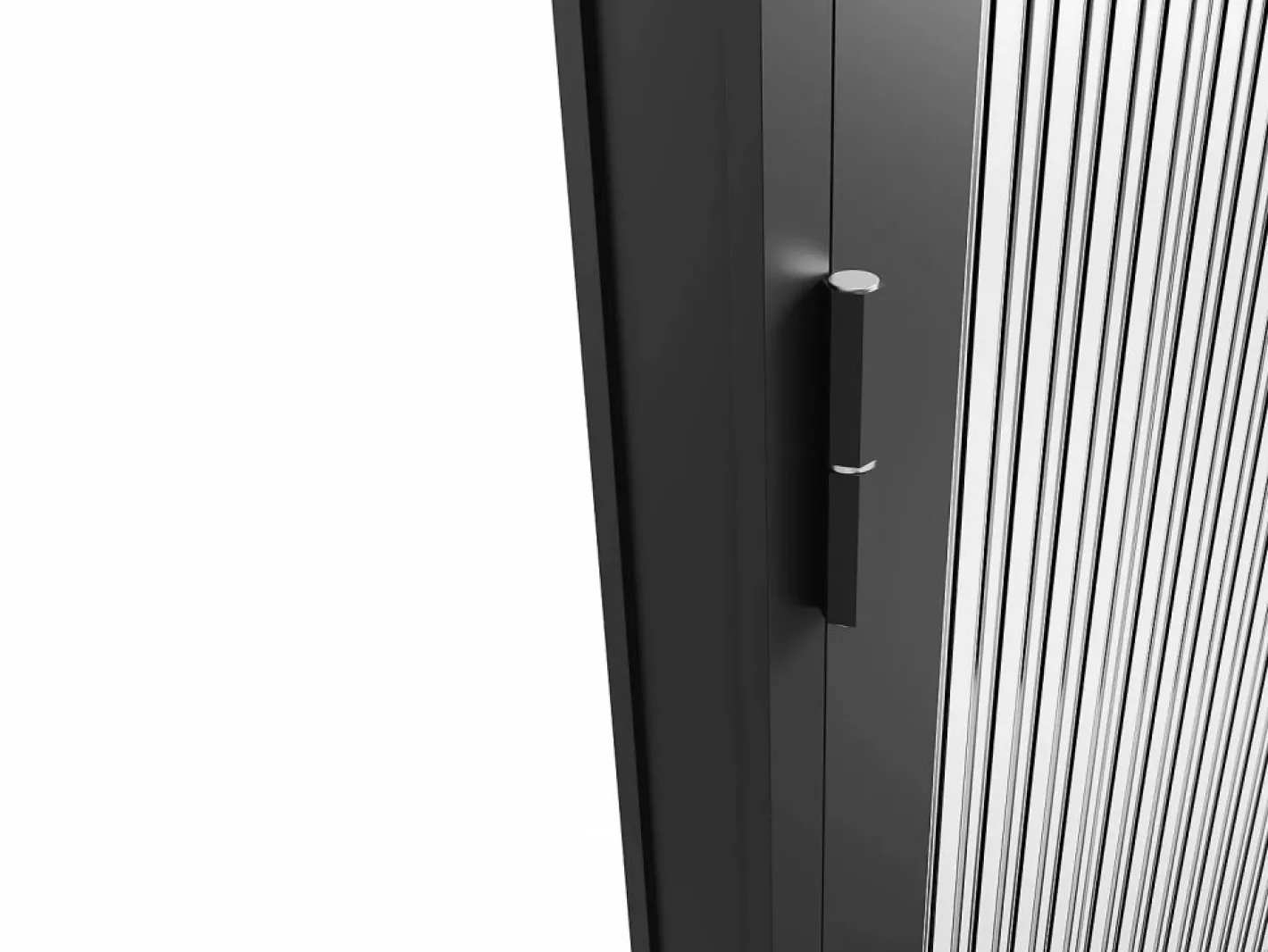 Vente-unique Puerta Con Marco|Bloque de puerta doble reversible - vidrio texturizado - 2 x Alt. 204 x An. 73 cm - - LOXTON