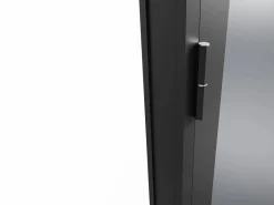 Bloque de puerta reversible de aluminio y vidrio templado ahumado - Alt. 204 x An. 73 cm - - LOXTON^Vente-unique Best