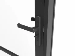Vente-unique Puerta Con Marco|Bloque de puerta reversible de aluminio y vidrio templado - Alt. 204 x An. 93 cm - MASERU
