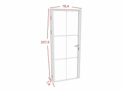 Bloque de puerta reversible de aluminio y vidrio templado - Alt. 204 x An. 73 cm - SEROTO^Vente-unique Hot