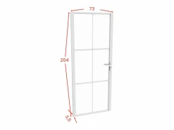 Bloque de puerta reversible de aluminio y vidrio templado - Alt. 204 x An. 73 cm - SEROTO^Vente-unique Hot