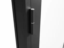 Vente-unique Puerta Con Marco|Bloque de puerta reversible de aluminio y vidrio templado - Alt. 204 x An. 83 cm - SEROTO
