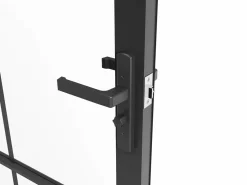 Vente-unique Puerta Con Marco|Bloque de puerta reversible de aluminio y vidrio templado - Alt. 204 x An. 83 cm - SEROTO