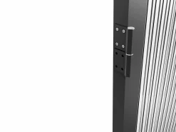Vente-unique Puerta Con Marco|Bloque de puerta reversible - aluminio y vidrio templado - Alt. 204 x An. 83 cm - - LOXTON