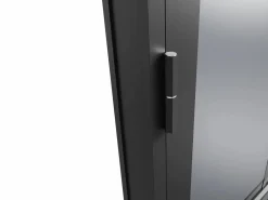 Bloque de puerta reversible de aluminio y vidrio templado ahumado - Alt. 204 x An. 83 cm - - SEROTO^Vente-unique Best