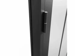 Vente-unique Bloque de puerta reversible , vidrio templado translúcido estilo taller, Alt. 204 x An. 83 cm, ERMELO Negro Best
