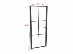 Bloque de puerta reversible de aluminio y vidrio templado - Alt. 204 x An. 93 cm - SEROTO^Vente-unique Clearance