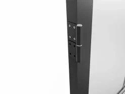 Vente-unique Puerta Con Marco|Bloque de puerta reversible de aluminio y vidrio translúcido - Alt. 204 x An. 73 cm - - SEROTO