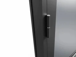 Vente-unique Puerta Con Marco|Bloque de puerta reversible de aluminio y vidrio ahumado - Alt. 204 x An. 83 cm - - MASERU