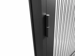 Bloque de puerta reversible de aluminio y vidrio texturizado - Alt. 204 x An. 73 cm - - MASERU^Vente-unique Sale