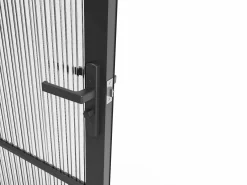 Bloque de puerta reversible de aluminio y vidrio texturizado - Alt. 204 x An. 73 cm - - MASERU^Vente-unique Sale