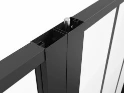 Bloque de puerta taller doble reversible de aluminio, MDF y vidrio templado - Alt. 204 x An. 2 x 73 cm - ERMELO^Vente-unique Outlet