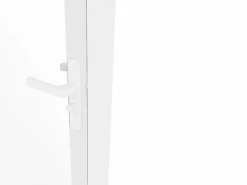 Vente-unique Puerta Con Marco|Bloque puerta reversible de aluminio y vidrio templado - Alt. 204 x An. 83 cm - LOXTON
