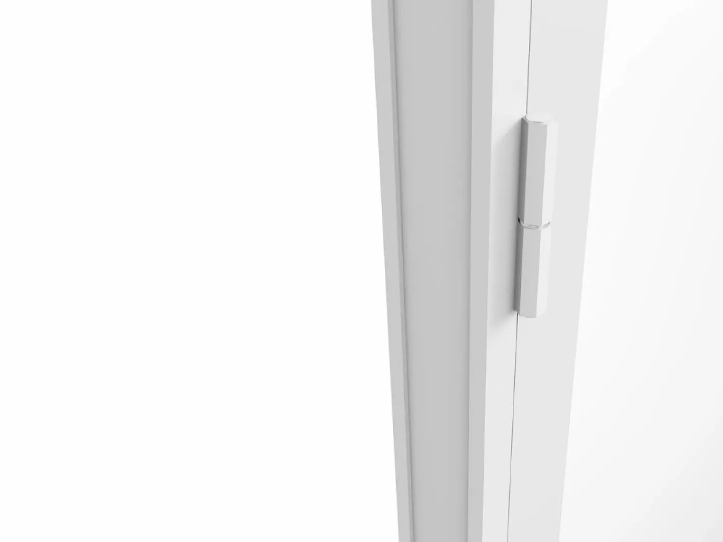 Vente-unique Puerta Con Marco|Bloque puerta reversible de aluminio y vidrio templado - Alt. 204 x An. 83 cm - LOXTON