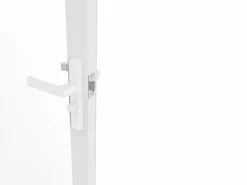 Vente-unique Puerta Con Marco|Bloque puerta reversible de aluminio y vidrio templado - Alt. 204 x An. 83 cm - LOXTON