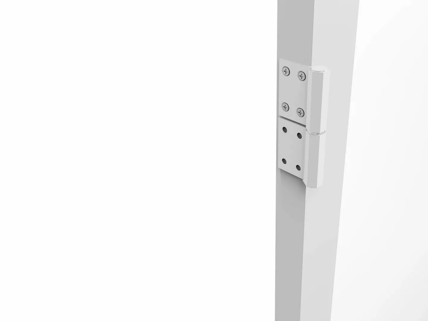 Vente-unique Puerta Con Marco|Bloque puerta reversible de aluminio y vidrio templado - Alt. 204 x An. 83 cm - LOXTON