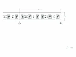 Ledkia Guirnalda Luminosa|Bobina Tira LED RGB 220V AC 60 LED/m 50m IP65 Ancho 16mm Corte cada 100 cm