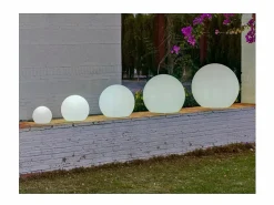Newgarden Energía Solar|Bola de luz exterior Buly 20 cm Solar + recarga eléctrica