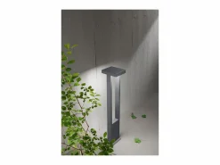 Bolardo LED de jardín Kapp de 14 W, IP65, 1120 lm, 65 cm de altura, 3000 K, aluminio pintado, color cemento - Perenz Gris
