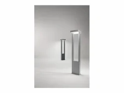 Bolardo LED de jardín Kapp de 14 W, IP65, 1120 lm, 65 cm de altura, 3000 K, aluminio pintado, color cemento - Perenz Gris