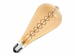 Ledkia Bombilla Filamento LED E27 8W 800 lm ST115 Ámbar No Flicker 2200K Súper Cálido Blanco