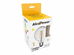 Bombilla LED globo transparente de filamento G125 de 10 W, 1400 lúmenes, 4000 K^ Hot