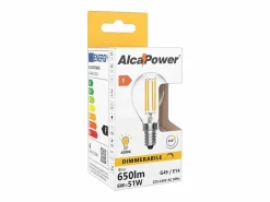 Bombilla LED mini esférica regulable de 6 W y 4000 K, E14 Blanco Outlet
