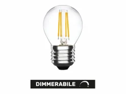 Bombilla LED mini esférica regulable de 5 W y 2700 K, E27^ Outlet