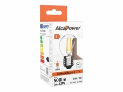 Bombilla LED mini esférica regulable de 5 W y 2700 K, E27^ Outlet