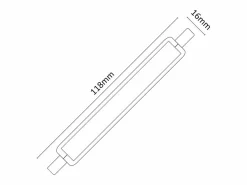 Bombilla LED R7s 118mm 8W 1000lm en cristal ø16mm 4000K Blanco Online