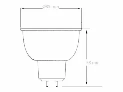 Bombilla LED 12V MR11 1W 120 lm 2700K Cálido^Ledkia Discount