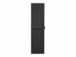 Garden Furniture Borric Armario de almacenaje de jardín ratán PP 65x45x172 cm Negro Best