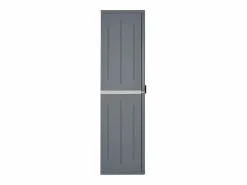 Garden Furniture Borric Armario de almacenaje para jardín PP ratán 65x45x172 cm Gris Outlet
