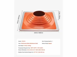 Botas de Solapa SucceBuy para Tubo de 25 a 46cm - Silicona Duradera - Alta Temperatura Rojo Online