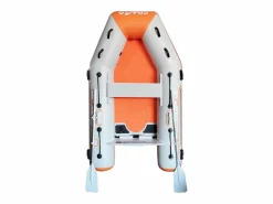 Bote inflable 230x130 cm - 3 plazas - Punto de gota de alta presión - 2 remos 1 bomba 1 bolsa de transporte - Hinchable 2,30m gris claro /^COASTO Outlet