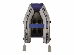 COASTO Bote inflable Slat 230 3 plazas - 230x130cm Carbon Latte Floor - 2 remos 1 bomba 1 bolsa de transporte - Azul Hot
