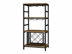 Vicco Botellero|Accesorios Para Vino Y Bar|Botellero roble rústico 50x35x100 vela