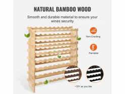 Botellero de Bambú SucceBuy de 8 Niveles para 72 Botellas, Apilable y Modular.^ Discount