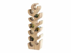 OZAIA Botellero de madera de suar - 2 botellas - Ancho 28 x Alt. 100 cm - Natural - GUIMARAS Color natural claro Discount