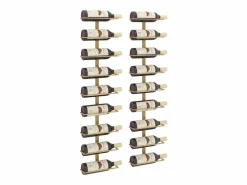 Botellero de pared para 9 botellas 2 unidades hierro ES368761^ Clearance