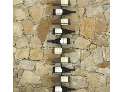 Botellero de pared para 10 botellas metal ES727546 Negro Hot