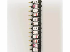 Botellero de pared para 12 botellas hierro ES669904 Negro Best