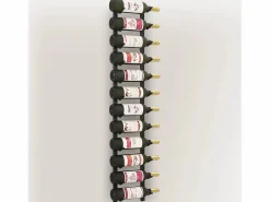 Botellero de pared para 12 botellas hierro ES669904 Negro Best