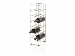 Botellero|Accesorios Para Vino Y Bar|Botellero moderno de metal satinado para 12 botellas de vino Jin