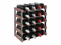 Botellero|Accesorios Para Vino Y Bar|Botellero para 20 botellas madera maciza de pino marrón ES817309