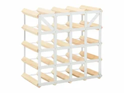Botellero para 20 botellas de madera maciza de pino ES980642 Beige Discount