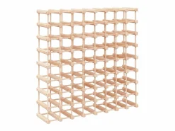 Botellero para 72 botellas madera maciza pino 90,5x23x90,5 cm ES167451 Marru00f3n