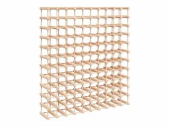 Botellero para 120 botellas madera maciza pino 112,5x23x123,5cm ES707022^ New