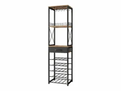 Vicco Botellero roble rústico 40x30x147.5 porto Color natural oscuro Discount
